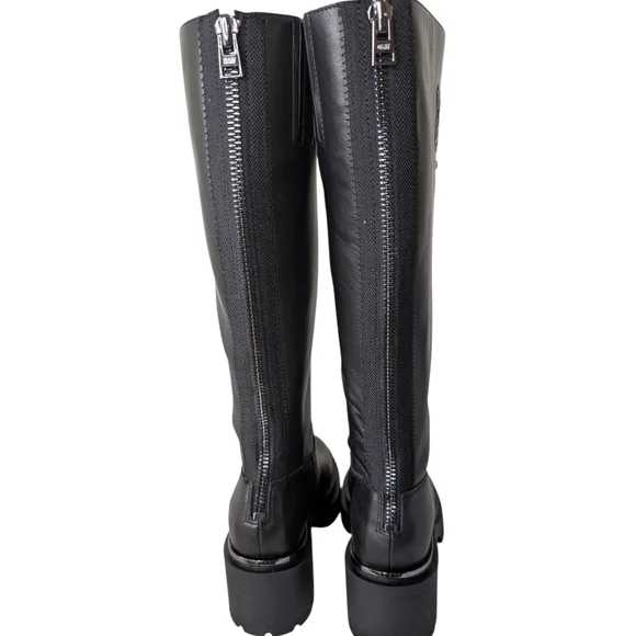 New DKNY Paloma Logo Knee High Platform Boot in Black... Size 7 - Picture 10 of 12